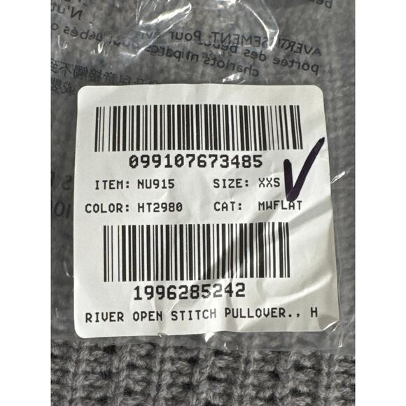 NWOT Madewell Pointelle Stitch Mockneck Sweater in Heather Pewter Gray XXS - Picture 11 of 12